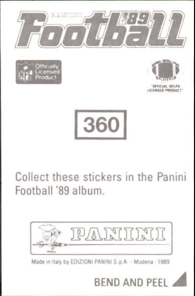 B2010- 1989 Panini Stickers Football Cards 251-417 -You Pick- 15+ FREE US SHIP - Picture 220 of 331
