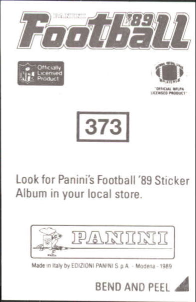 B2010- 1989 Panini Stickers Football Cards 251-417 -You Pick- 15+ FREE US SHIP - Picture 246 of 331