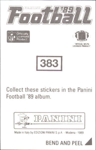 B2010- 1989 Panini Stickers Football Cards 251-417 -You Pick- 15+ FREE US SHIP - Picture 266 of 331