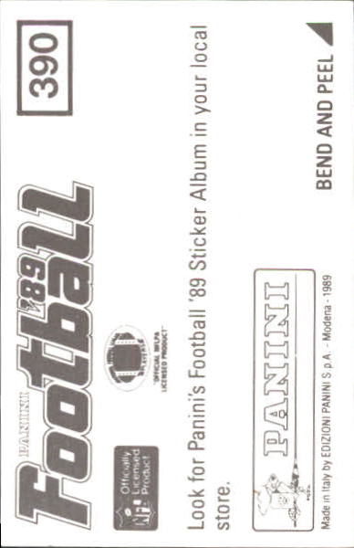 B2010- 1989 Panini Stickers Football Cards 251-417 -You Pick- 15+ FREE US SHIP - Picture 280 of 331