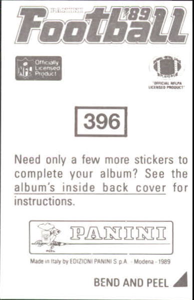 B2010- 1989 Panini Stickers Football Cards 251-417 -You Pick- 15+ FREE US SHIP - Picture 292 of 331