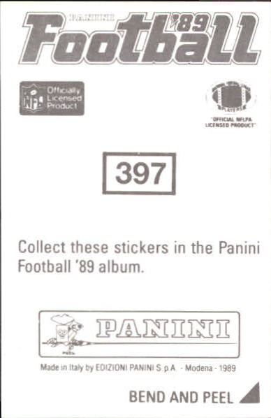 B2010- 1989 Panini Stickers Football Cards 251-417 -You Pick- 15+ FREE US SHIP - Picture 294 of 331