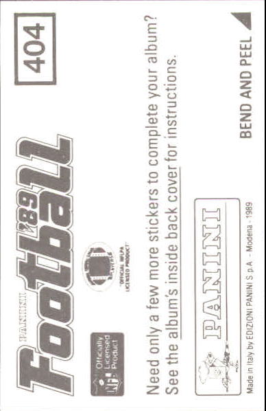 B2010- 1989 Panini Stickers Football Cards 251-417 -You Pick- 15+ FREE US SHIP - Picture 307 of 331