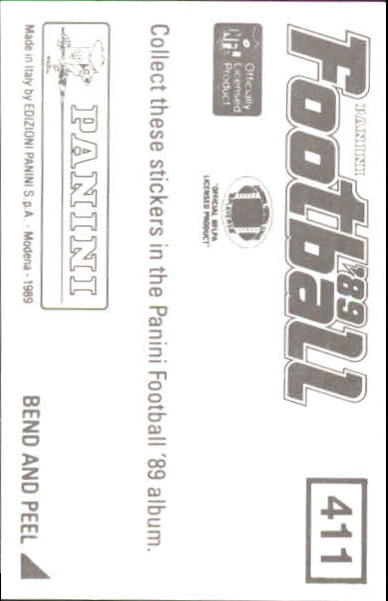 B2010- 1989 Panini Stickers Football Cards 251-417 -You Pick- 15+ FREE US SHIP - Picture 321 of 331