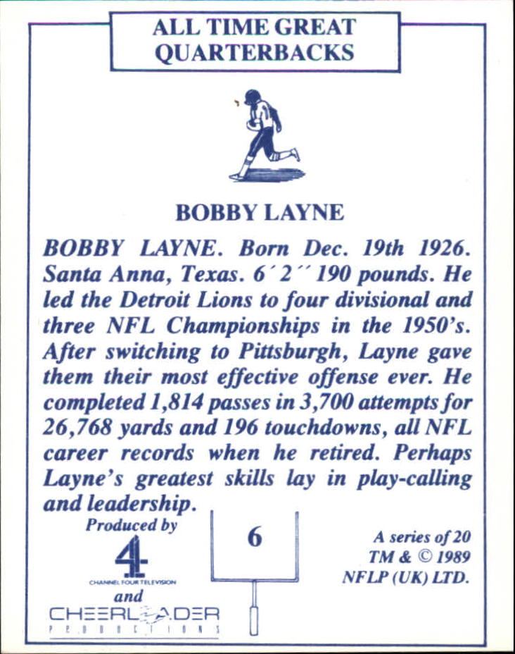 B6727- 1989 TV-4 NFL Quarterbacks Football Cards -You Pick- 15+ FREE US SHIP - Picture 7 of 23