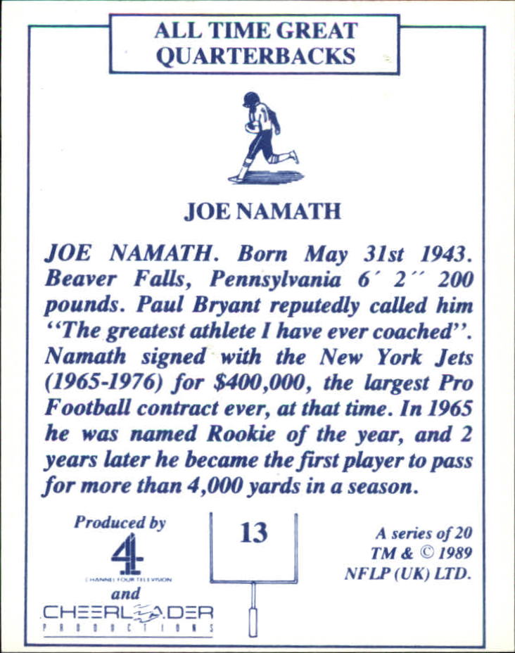 B6727- 1989 TV-4 NFL Quarterbacks Football Cards -You Pick- 15+ FREE US SHIP - Picture 13 of 23