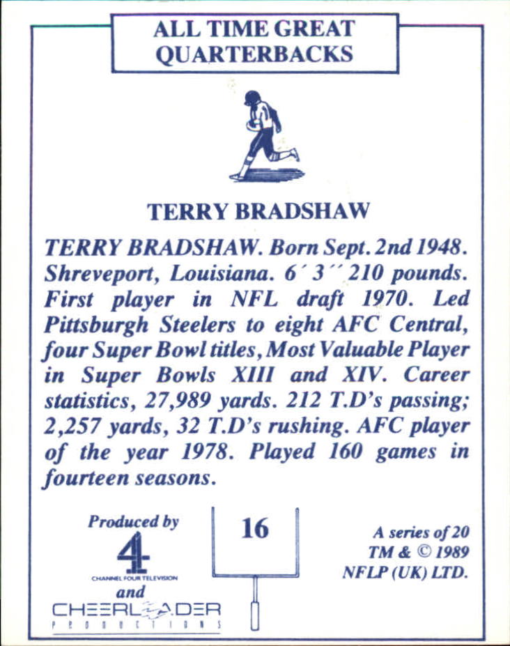 B6727- 1989 TV-4 NFL Quarterbacks Football Cards -You Pick- 15+ FREE US SHIP - Picture 17 of 23