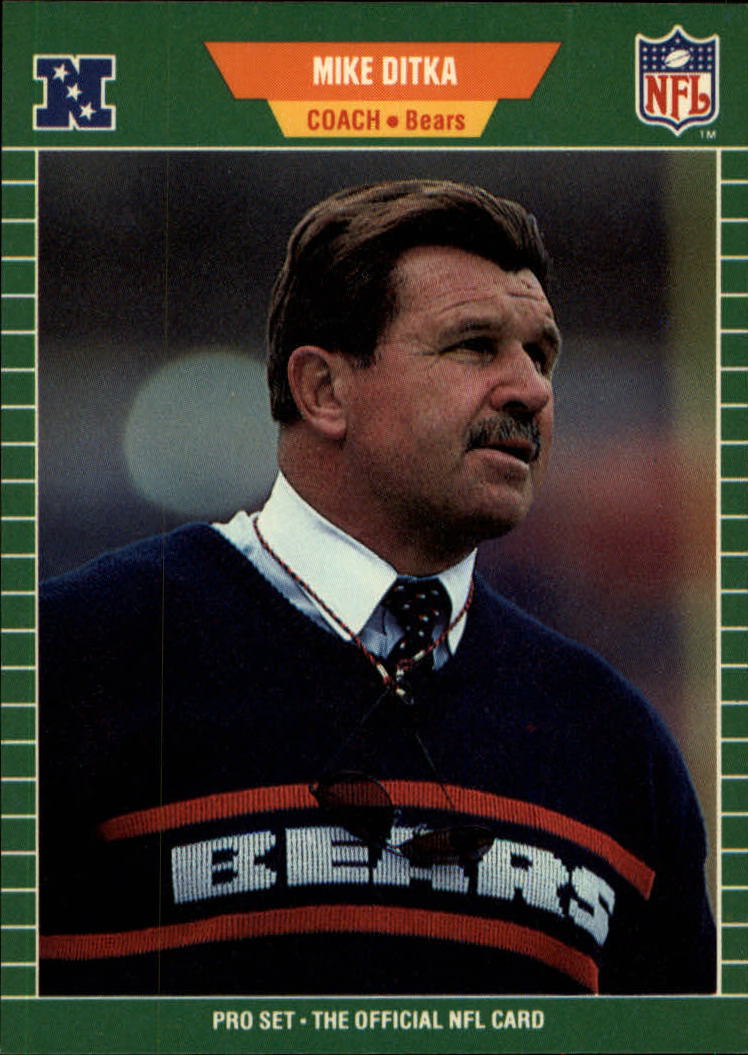 1989 Pro Set #53A Mike Ditka CO/(No HOF mention/on card front)