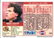 1989 Pro Set #266B Bobby Hebert COR/(passes in 42-0) back image