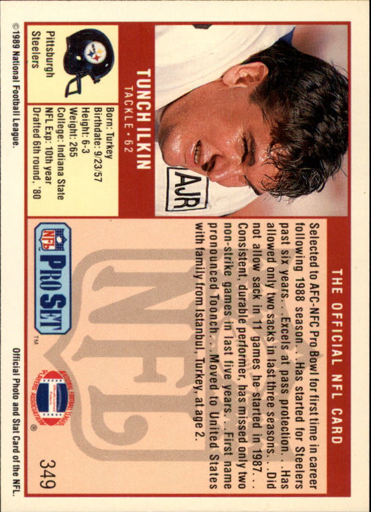 1989 Pro Set #349 Tunch Ilkin RC back image