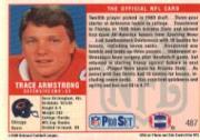 1989 Pro Set #487 Trace Armstrong RC back image
