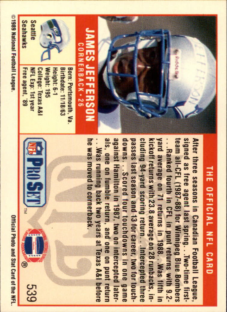 A0575- 1989 Pro Set Football Cards 500-560 +Inserts -You Pick- 15+ FREE US SHIP - Picture 81 of 157