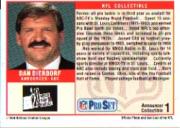 1989 Pro Set Announcers #1 Dan Dierdorf back image