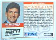 1989 Pro Set Announcers #9 Joe Theismann back image