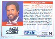 1989 Pro Set Announcers #14 Dan Fouts back image