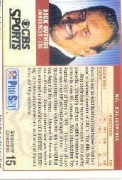1989 Pro Set Announcers #15 Dick Butkus back image