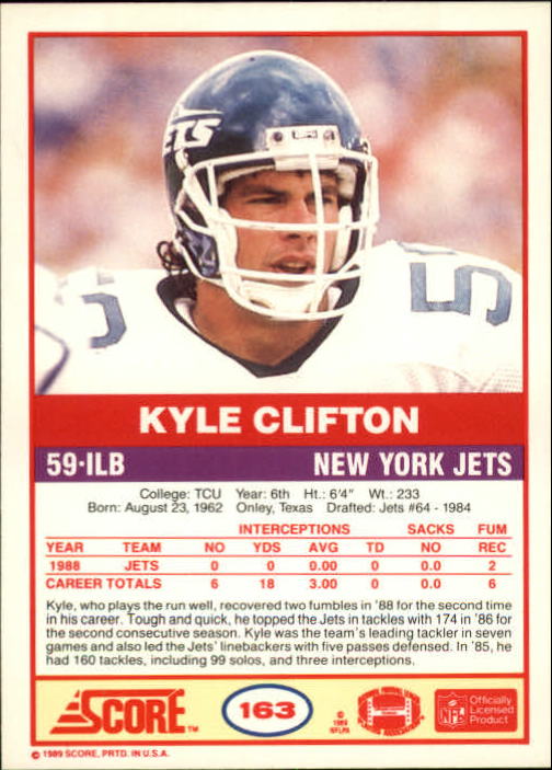 B1363- 1989 Score Football Card #s 1-200 +Rookies -You Pick- 15+ FREE US SHIP !