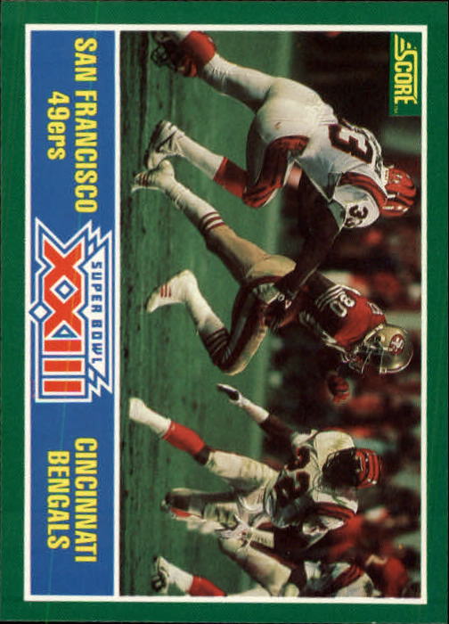1989 Score #275 Super Bowl XXIII/49ers over Bengals/(Joe Montana and/Jerry Rice)