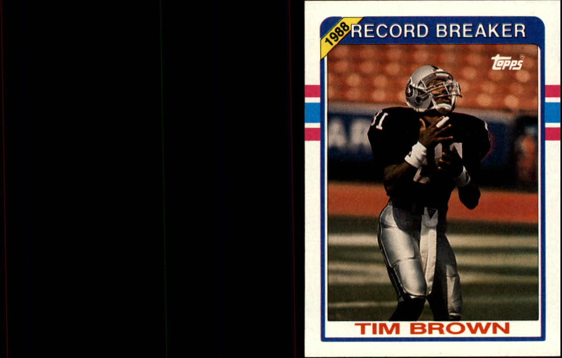 1989 Topps #2 Tim Brown RB/Most Combined Net/Yards Gained:/Rookie Season