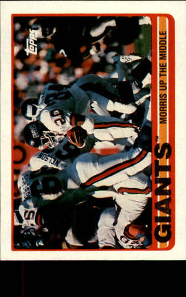 1989 Topps #165 Giants Team/Joe Morris Up/The Middle