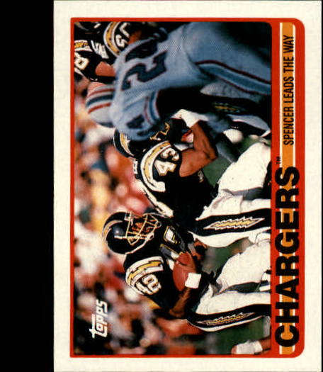 1989 Topps #303 Chargers Team/Tim Spencer Leads/the Way