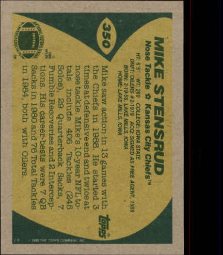 B2174- 1989 Topps Football Cards 251-396 +Inserts -You Pick- 15+ FREE US SHIP - Picture 187 of 311