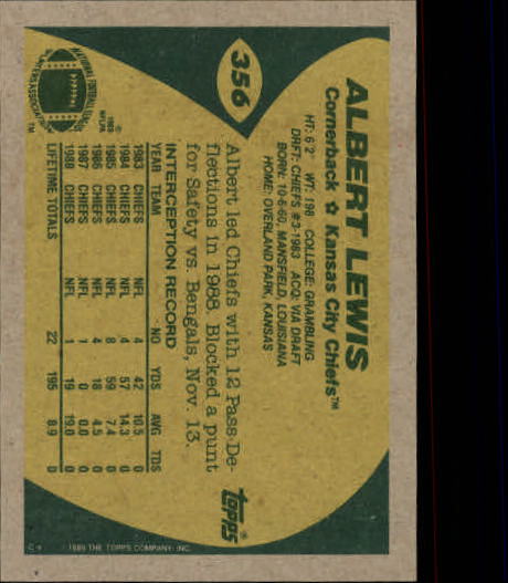 B2174- 1989 Topps Football Cards 251-396 +Inserts -You Pick- 15+ FREE US SHIP - Picture 199 of 311