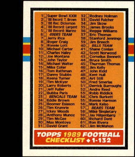 B2174- 1989 Topps Football Cards 251-396 +Inserts -You Pick- 15+ FREE US SHIP - Picture 264 of 311