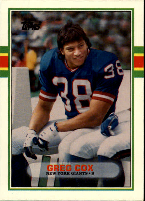 Greg Cox Rookie 1989 Topps Traded #18T New York Giants