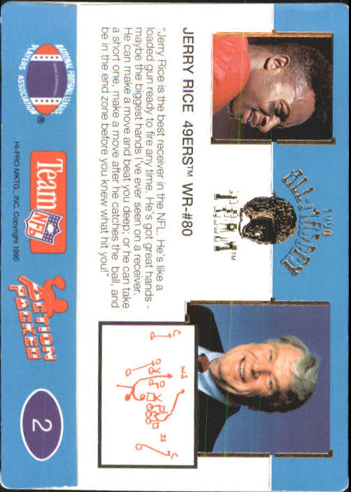 1990 Action Packed All-Madden #2 Jerry Rice back image