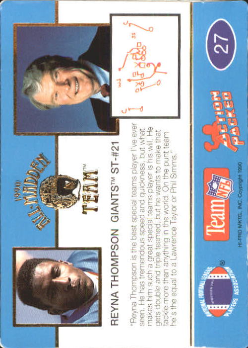 1990 Action Packed All-Madden #27 Reyna Thompson back image