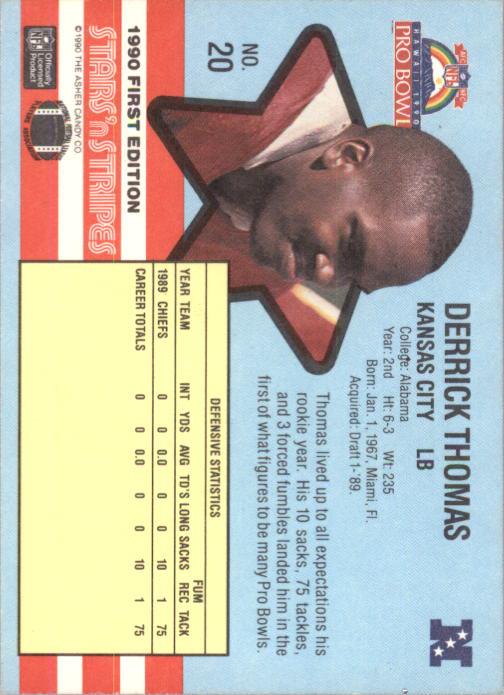 1990 Fleer Stars and Stripes #20 Derrick Thomas back image