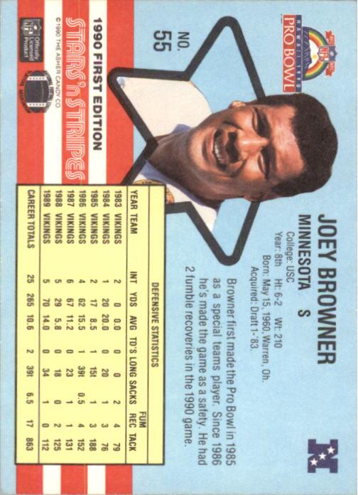 1990 Fleer Stars and Stripes #55 Joey Browner