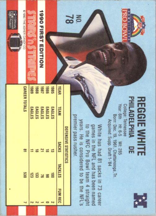 1990 Fleer Stars and Stripes #78 Reggie White back image