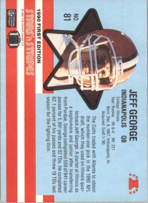 1990 Fleer Stars and Stripes #81 Jeff George back image