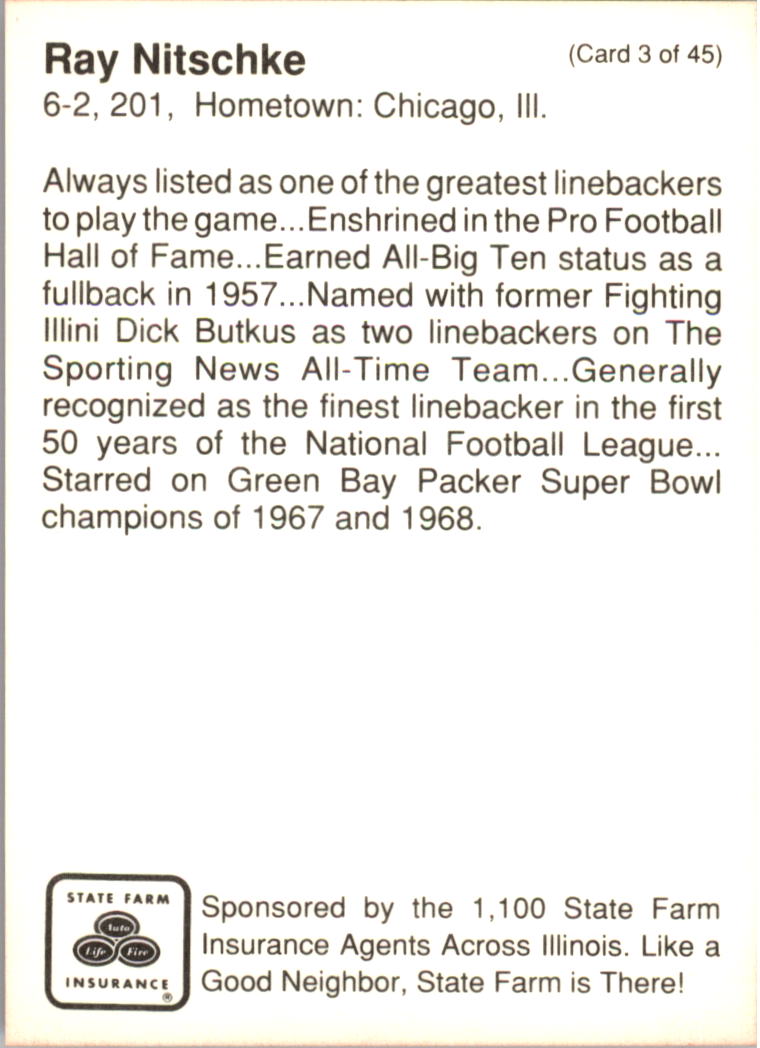 1990 Illinois Fighting Illini Centennial Trading Card #1-45 - Choose Your Card - Picture 7 of 91