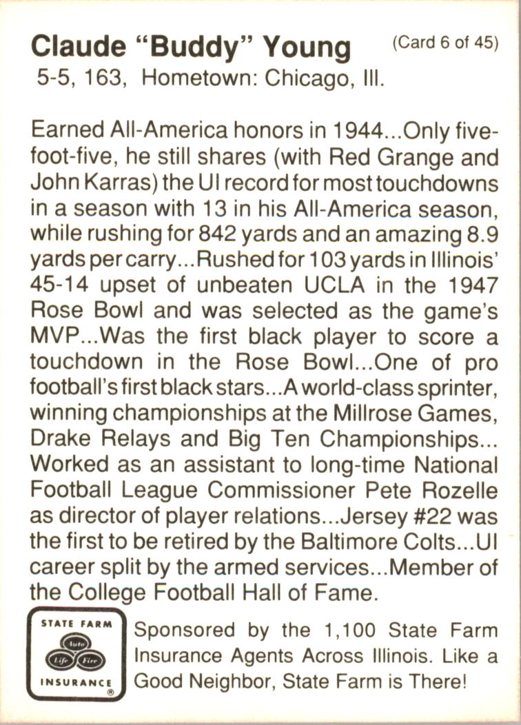 1990 Illinois Fighting Illini Centennial Trading Card #1-45 - Choose Your Card - Picture 13 of 91