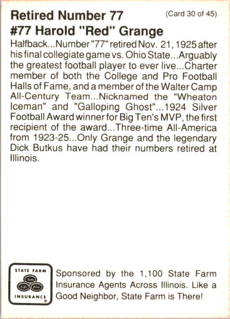 1990 Illinois Fighting Illini Centennial Trading Card #1-45 - Choose Your Card - Picture 61 of 91