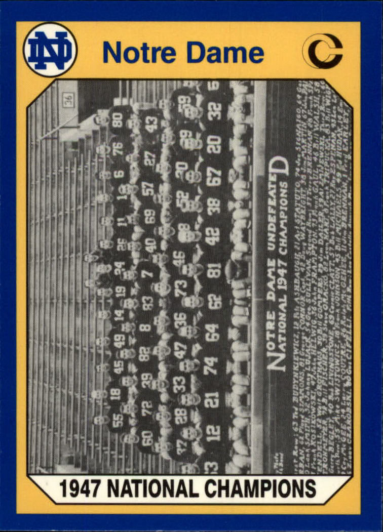 1990 Notre Dame 200 #109 1947 Champions