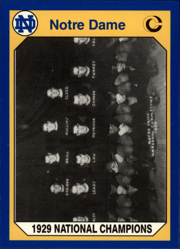 1990 Notre Dame 200 #124 1929 National Champs