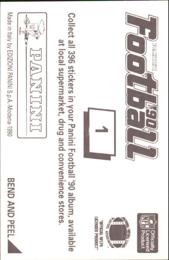 B2951- 1990 Panini Stickers Football Cards 1-200 -You Pick- 15+ FREE US SHIP - Picture 3 of 393