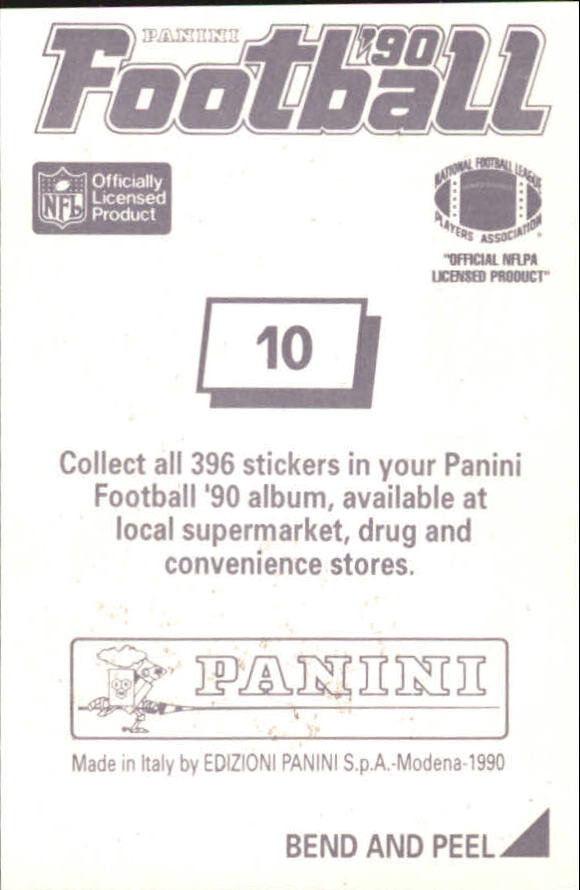 1990 Panini Stickers #10 Kent Hull back image