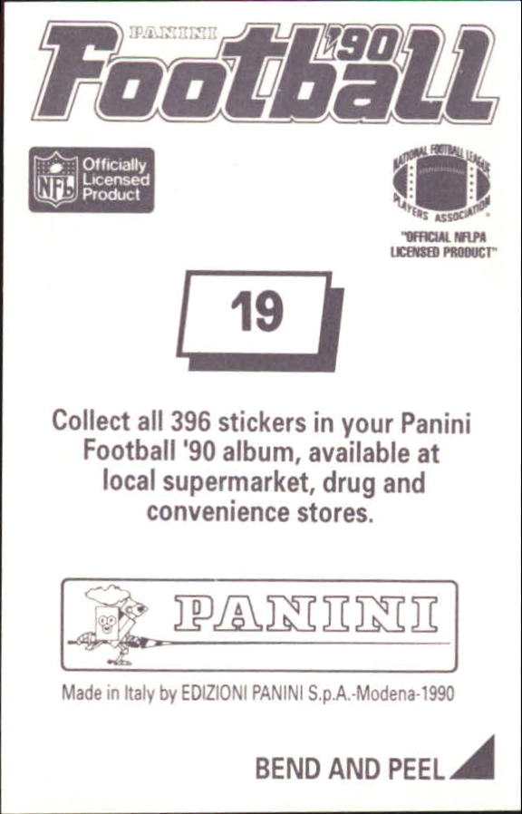 B2951- 1990 Panini Stickers Football Cards 1-200 -You Pick- 15+ FREE US SHIP - Picture 39 of 393