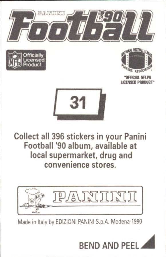 B2951- 1990 Panini Stickers Football Cards 1-200 -You Pick- 15+ FREE US SHIP - Picture 63 of 393