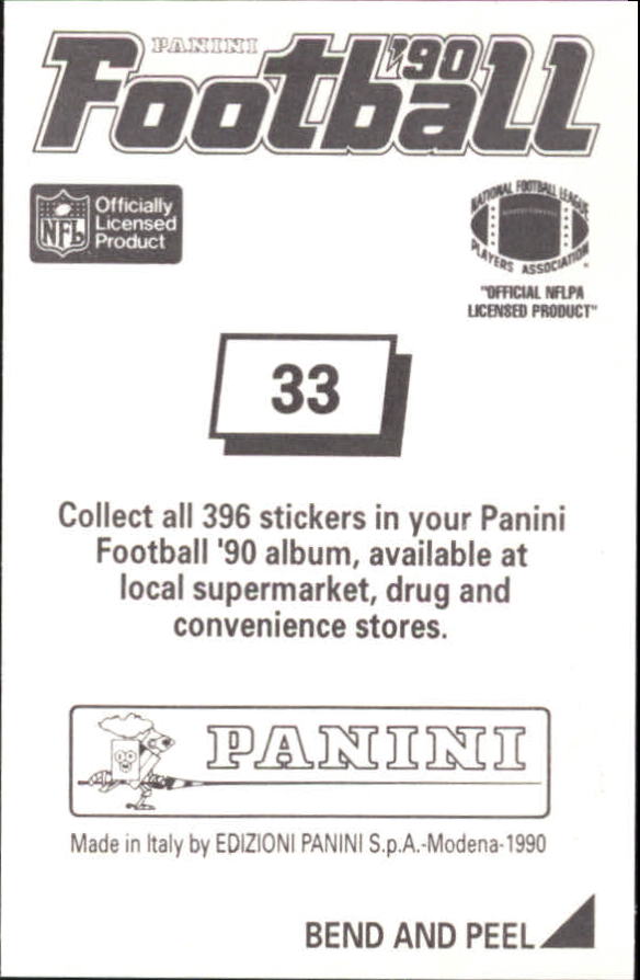 B2951- 1990 Panini Stickers Football Cards 1-200 -You Pick- 15+ FREE US SHIP - Picture 67 of 393
