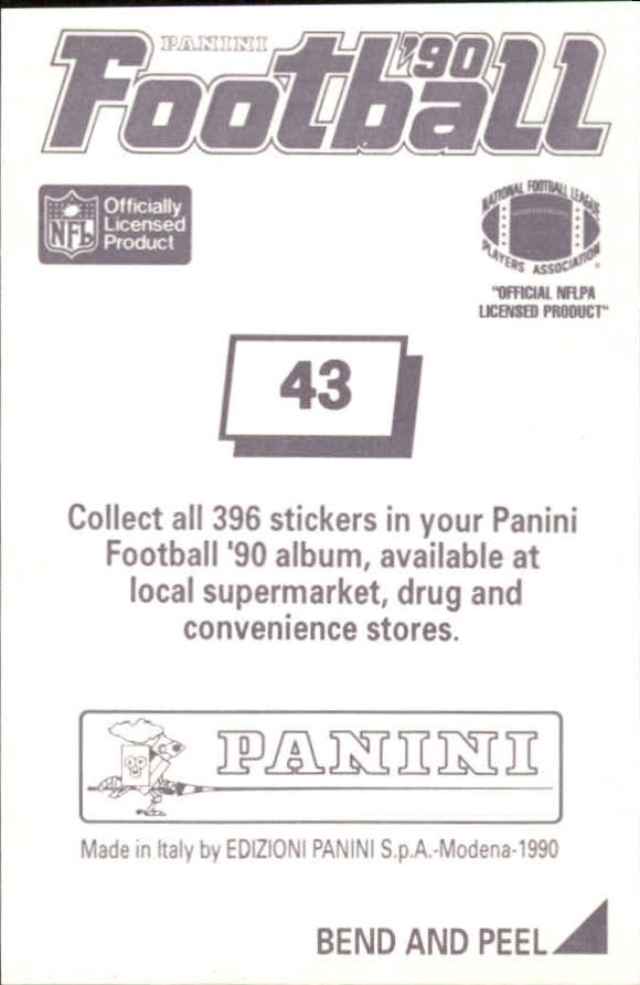 B2951- 1990 Panini Stickers Football Cards 1-200 -You Pick- 15+ FREE US SHIP - Picture 87 of 393