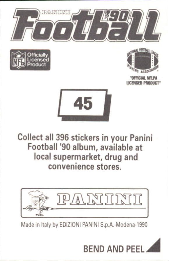 B2951- 1990 Panini Stickers Football Cards 1-200 -You Pick- 15+ FREE US SHIP - Picture 91 of 393