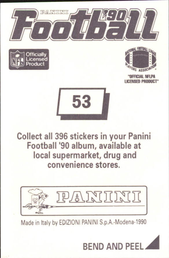 B2951- 1990 Panini Stickers Football Cards 1-200 -You Pick- 15+ FREE US SHIP - Picture 107 of 393