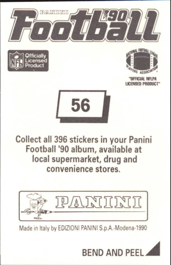 1990 Panini Stickers #56 Bubba McDowell back image