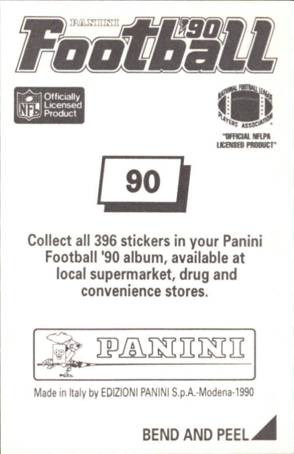 1990 Panini Stickers #90 Stephone Paige back image